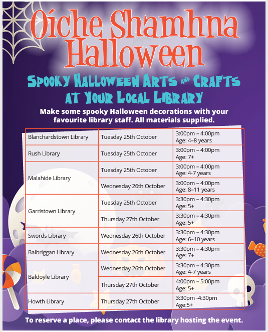 Halloween Libraries Fingal County Council